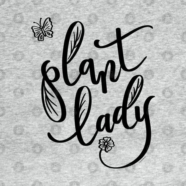 Plant Lady Leaves Flower Butterfly Design by DoubleBrush